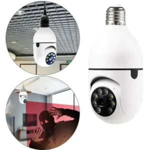 Câmera de Segurança Visão 360 com Wifi e Encaixe de Lampada Bocal