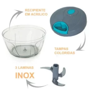 Mini Processador Triturador Manual De Alimentos