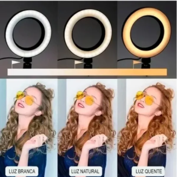 Ring Light Led Mesa Iluminador Pequena 6 Polegada IZELIGHT IZESHOP