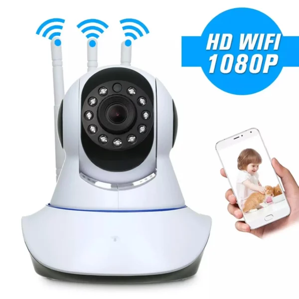 Câmera Robô 3 Antenas Ip Wifi Rotação 360º IZESECURE