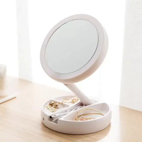 Espelho de Mesa Luz Led Maquiagem Portátil IZEGLAM