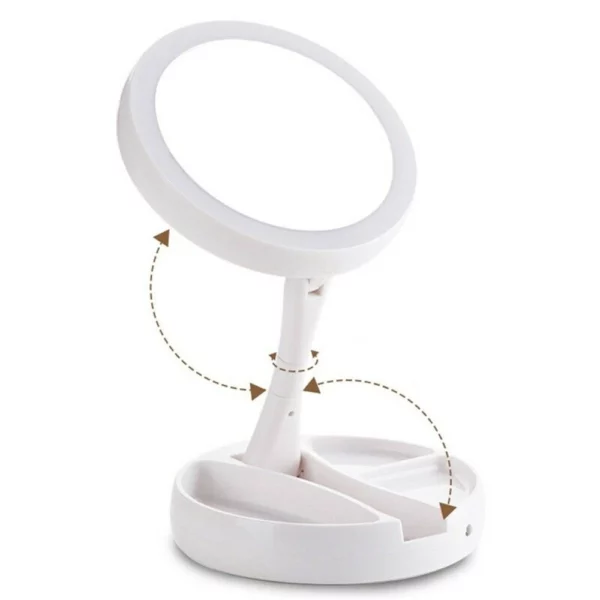 Espelho de Mesa Luz Led Maquiagem Portátil IZEGLAM