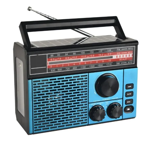 Rádio FM AM Retro Portátil Recarregável IZESolar