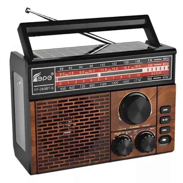 Rádio FM AM Retro Portátil Recarregável IZESolar