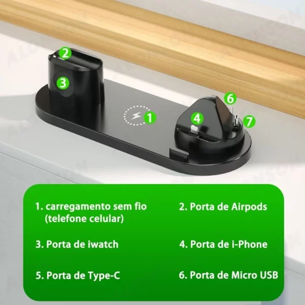 Estação de Carregamento Sem Fio IZEDock4in1 - Imagem 4