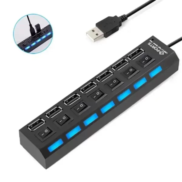 PORTS Hub Usb 2.0 7 Portas IZECONNECT