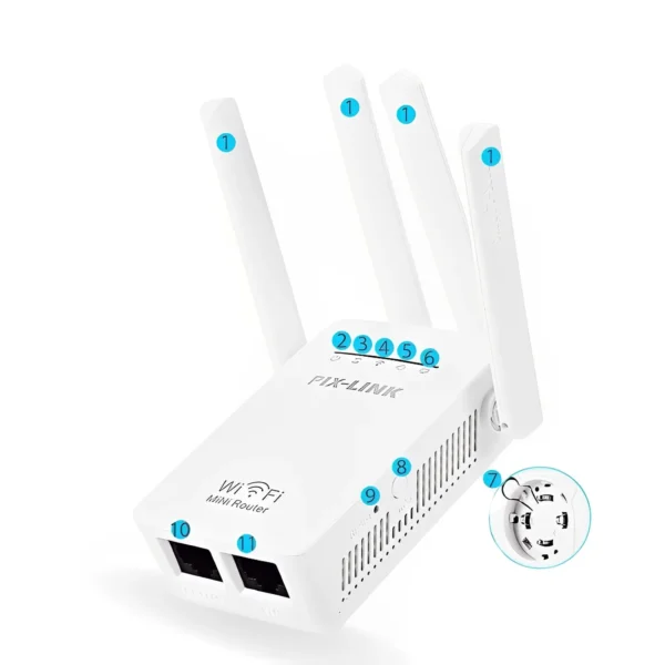 Repetidor Roteador WiFi IZEPIXLINK SIGNAL BOOST