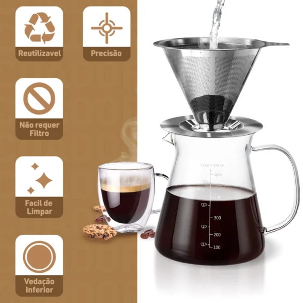 Filtro Coador Café Reutilizável Aço Inox IZECOFFE PRO IZESHOP